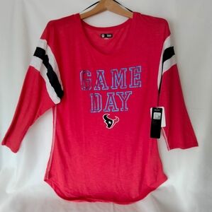 NWT Women Shirt Game Day Texas Team Apparel 3/4 Sleeve Large